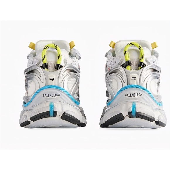 Balenciaga Runner Sneakers White Pink Blue Yellow Women Size 37 - Picture 7 of 11